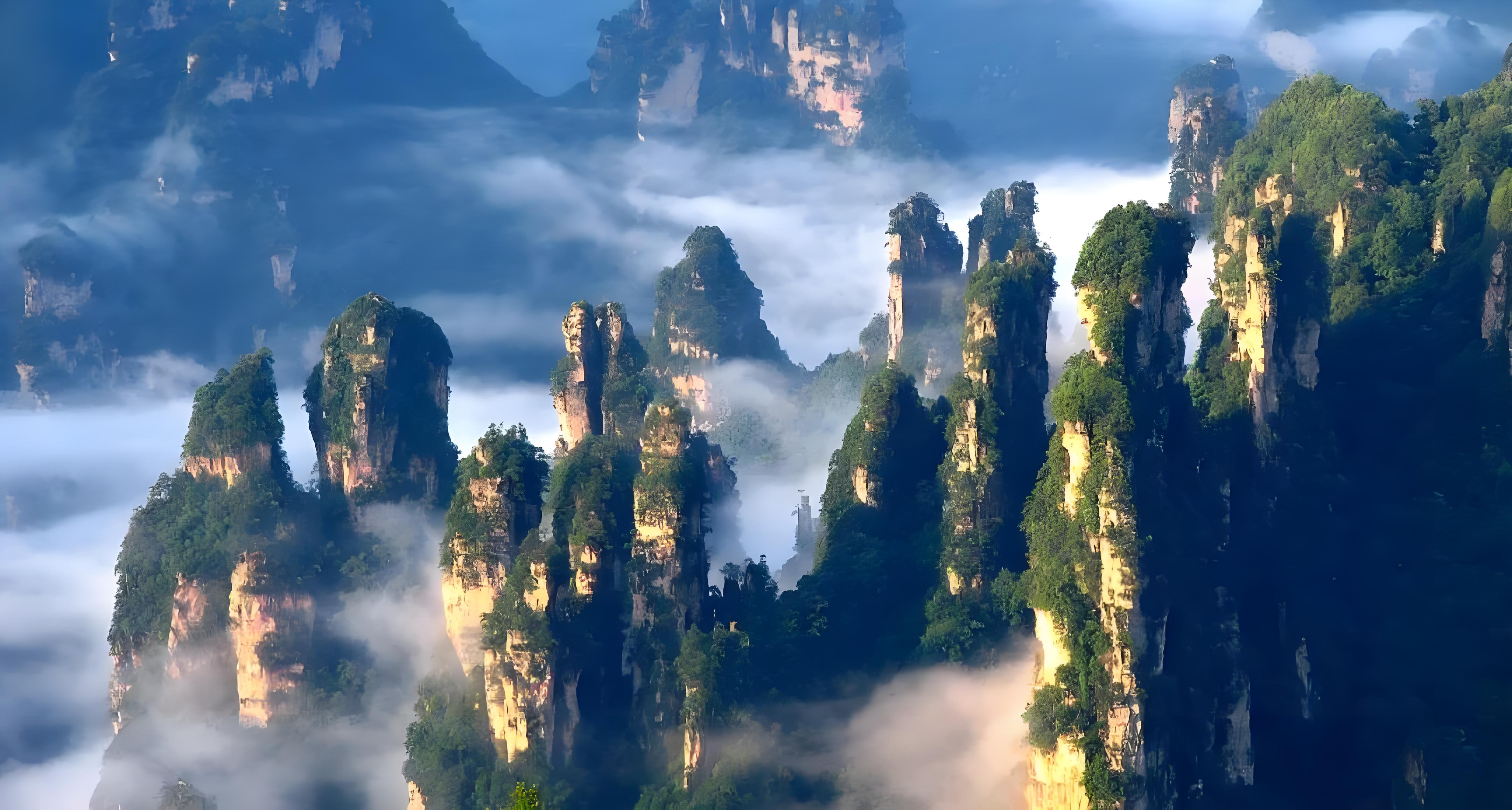 5-10 people travel together in Tianmen Mountain, Zhangjiajie